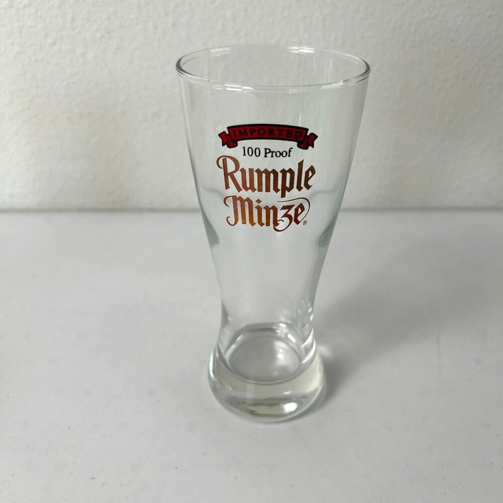 Rumple‎ Minze Peppermint Schnapps Glass Germany 100 Proof